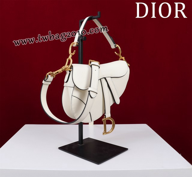 Dior专柜新款迪奥高仿原单长肩带大小号牛皮马鞍包手拎斜挎包 djfk1808